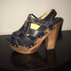 Black Bed Stu Block Platform Heels
